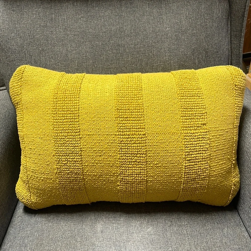 West Elm Tufted Stripe Indoor/Outdoor Pillow
